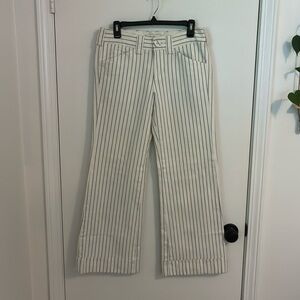 Banana Republic Wide-Leg Pin Stripe Trouser Pants